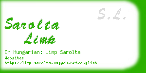 sarolta limp business card